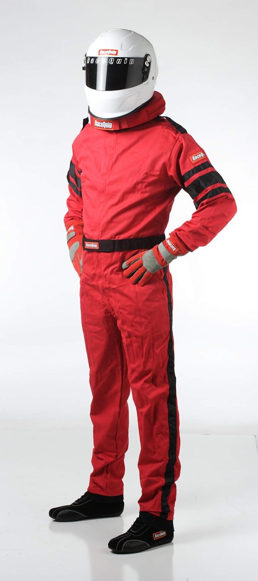 Traje de Carreras para Piloto de Carreras de una Pieza de una Capa SFI 3.2A/ 1 Rojo Extra Grande 110016 - Imagen 3