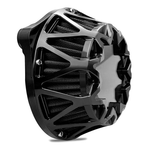 Filtro de aire y caja de admision para Harley Davidson Sportster 883 1200 Softail Touring street road king electra tri glide Dyna (Estilo Cruz - Todo negro, B-Para Softail/Dyna 93-15 / Touring 01-07)