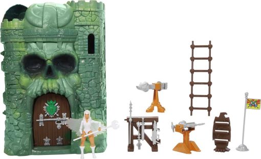 Juguetes y Juegos Masters of the Universe Origins, Castillo Grayskull con Hechicera y Figura de Accion, Juguete MOTU, 4 Habitaciones, Trampa y Ascensor