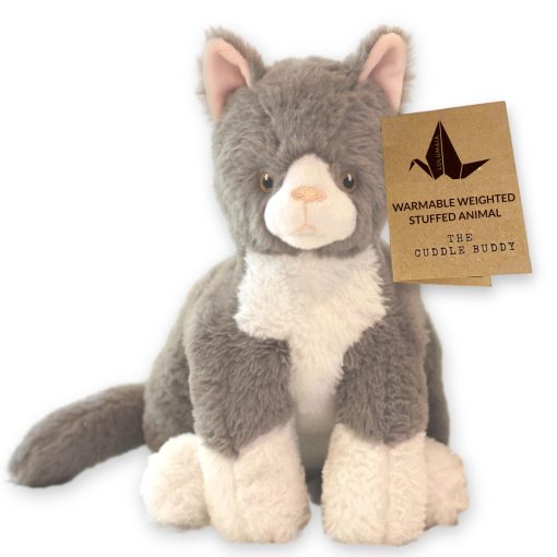 Peluches con peso lulumaia - 3.5lb - Peluche con peso y calor para colicos menstruales y estres, calmante (Gatito Perezoso)