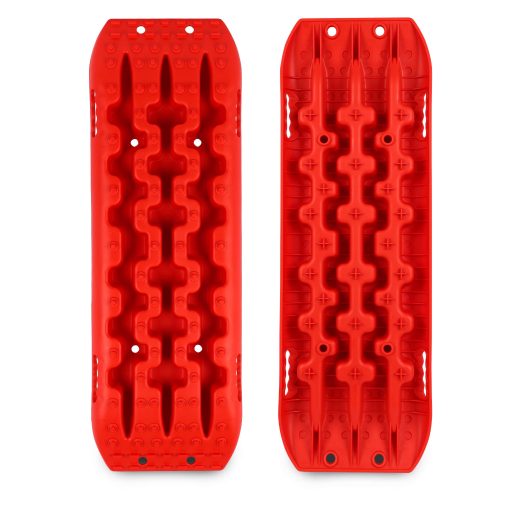 XPV AUTO Nueva Pista de Traccion de Recuperacion Neumaticos Escalera para Arena Nieve Lodo 4WD Pista de Traccion de Recuperacion Mat para Neumatico de Escalera Fuera de Carretera Arena Nieve Lodo (Rojo) - Imagen 2