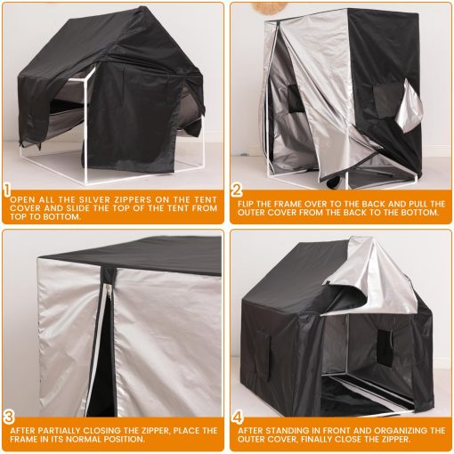 Tienda Sensorial | Esquina de Calma para Ninos para Jugar y Relajarse | Esquina Sensorial | Ayuda con Autismo, SPD, Ansiedad y Mejora de la Concentracion | Tiendas Sensoriales con Oscurecimiento para Ninos Autistas 50.4" x 47.3" - Imagen 3