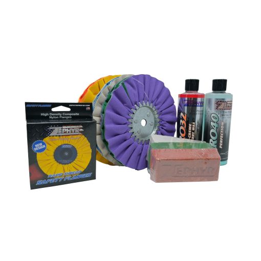 Kit de Pulido ZEPHYR Custom POLISHING Products Super Shine con Ruedas de Pulido de 8" para Aluminio, Acero Inoxidable en Camiones Semi, Pulido de Ruedas de Aluminio - Imagen 2