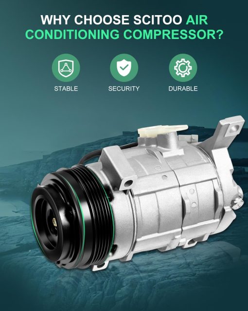 Compresor de Aire Acondicionado SCITOO para Chevrolet Tahoe, Chevrolet Express 1500 2500, GMC Savana 3500, Hummer H2 2003 2004 2005 2006 2007 - Imagen 3