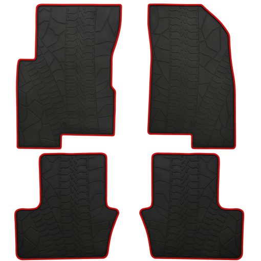 Tapetes de piso para automovil Megiteller a medida Jeep Patriot 2017-2007 / Jeep Compass 2007-2016 / Dodge Caliber 2007-2012 ? 2008 2009 2010 2011 2012 2013 2014 2015 2016 ? Antideslizantes y sin olor para todo clima