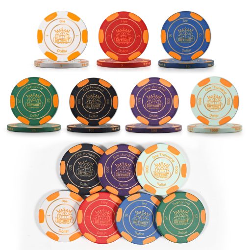 Set de Fichas de Poker GUTSHOT - 10 gramos 500 piezas con estuche premium - Imagen 3