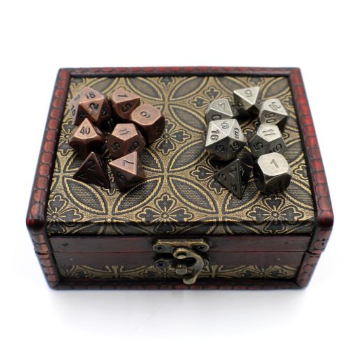 Sets de Dados de Metal para Juegos de Mesa de Rol con Cofre de Almacenamiento - Imagen 4