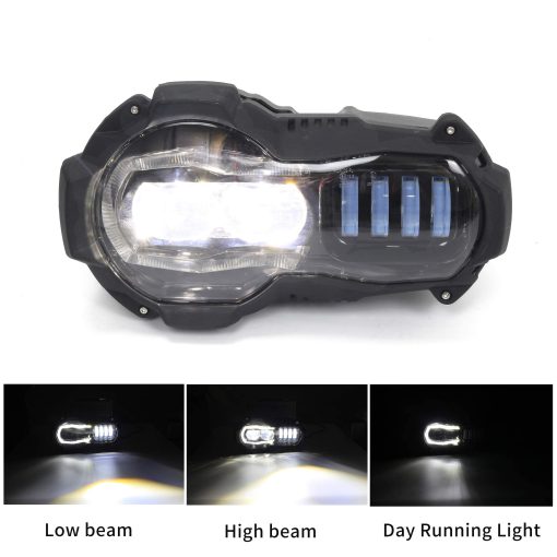 1pc Faro LED para BMW R1200GS y GS1200 Adventure con modelos de enfriador de aceite 2004-2012, Lampara Delantera de Alto y Bajo Haz DRL - Imagen 4