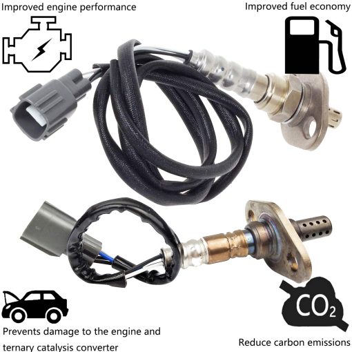Juego de sensores de oxigeno delantero y trasero Dropwater compatible con Toyota Tacoma 2001-2004 2.7L 3.4L 2Pzs O2 Sensores 234-9001 234-4189 - Imagen 4