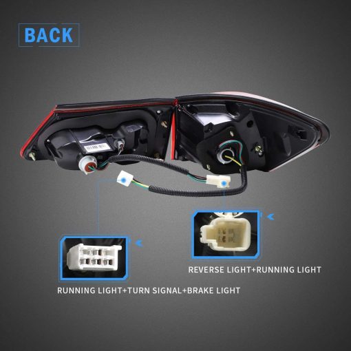 Faros traseros LED VLAND compatibles con Lexus IS250 IS350 2006-2012 IS 220d y modelo ISF (NO compatible con IS250C/IS350C), Rojo Claro - Imagen 3