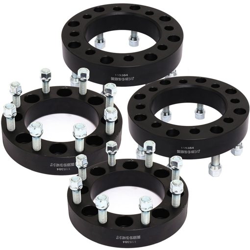 SCITOO 4PCS 1.5" 8 Adaptadores de Rueda - 8x6.5 a 8x180 14x1.5 Estudiantes 130mm - Compatible con Silverado 2500HD 2001-2010 y Silverado 3500 2001-2007 - Negro