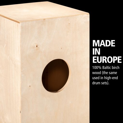 Meinl Percussion Cafe Cajon Box Drum Plus Bag con Snare y Bass Tone para Musica Acustica - Hecho en Europa - Madera de Abedul Baltico, Toca con Tus Manos, Garantia de 2 Anos (BC1NTLB) - Imagen 2