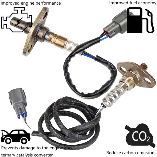 Juego de sensores de oxigeno delantero y trasero Dropwater compatible con Toyota Tacoma 2001-2004 2.7L 3.4L 2Pzs O2 Sensores 234-9001 234-4189 - Imagen 3
