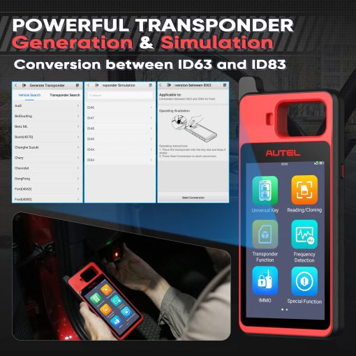 Autel MaxiIM KM100(X) Key Fob Programming Tool, Renovacion de por Vida, ultima Version 2024 Lite de IM508 IM608, Generacion de Llaves en 60s, Aprendizaje de IMMO por OBD en 99% de Autos, Lectura Escritura Clonacion de Ch~ips, APB112 Incorporado, 2PCS IKEYs - Imagen 7