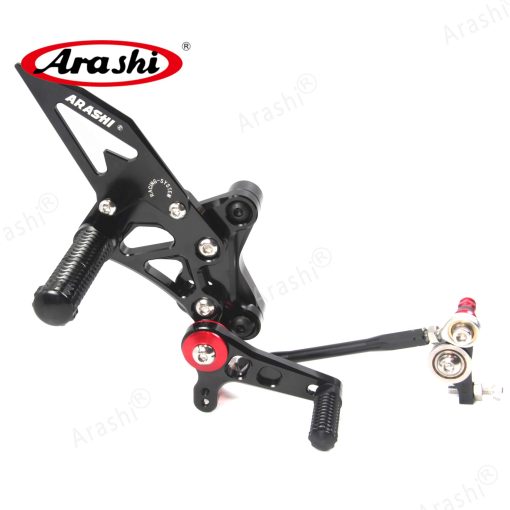 Arashi (Version 2.0) Rearsets para DUCATI 1098 1098S 1098R 2007-2009/848 2008-2010 EVO 2011-2013/1198 1198S 1198R 2010-2012 Ajustables Reposapies Pedales Traseros Negros - Imagen 6