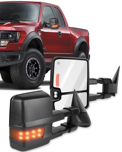 Espejos de Remolque ECCPP de alto rendimiento Espejos exteriores automotrices con potencia calefaccionados senal de giro de reemplazo para 2003-2007 para Silverado para Sierra para Chevy para gmc 1500 2500 3500 (07 nuevo estilo de carroceria)