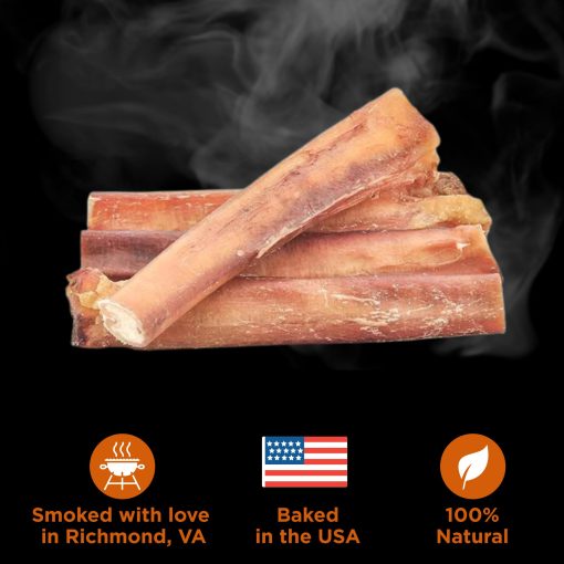 Best Bully Sticks- Palitos naturales de carne de res ahumados con madera de nogal, jumbo de 6 pulgadas para perros, paquete de 4 - Sin olor a humo, sin aditivos, sin granos - Imagen 5