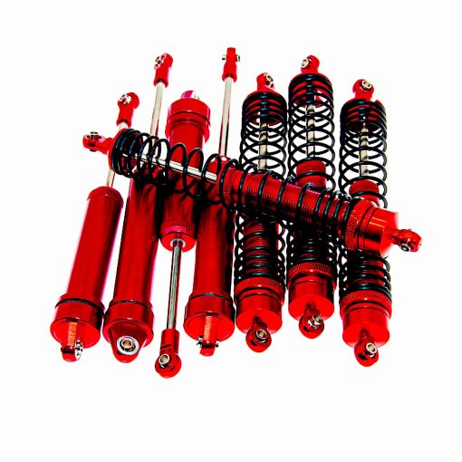 Amortiguador de choque para auto RC 8460 Compatible con TRAXXAS UDR 1/7 Juego de amortiguadores delanteros traseros de aleacion de aluminio (Rojo) - Imagen 3