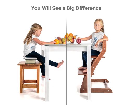 Silla Alta de Madera para Bebes y Ninos Pequenos - Altura Ajustable Facil de Limpiar Trona para Ninos - Silla de Comedor para Ninos de 3 Anos a 200 Lb, Crecer con el Nino - Negro - Imagen 6