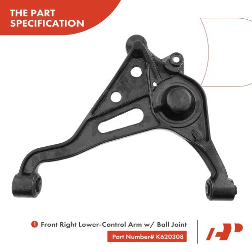 A-Premium Brazo de Control Inferior Delantero Derecho, con Junta de Bola y Buje, Compatible con Suzuki Grand Vitara 1999-2005, XL-7 2002-2006, Vitara 1999-2004, Chevrolet Tracker 1999-2004, Reemplazo # K620308 - Imagen 3
