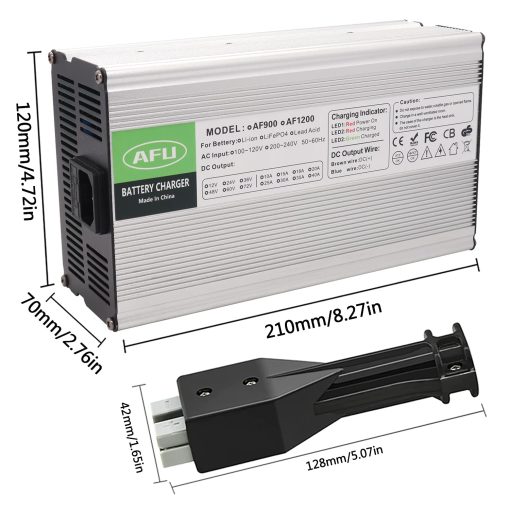 Cargador de bateria de 36 voltios y 15 amperios para carrito de golf EZGO Marathon con conector estilo Anderson SB50 - Imagen 2