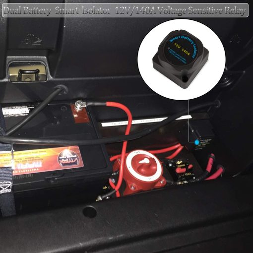 Kit de Aislador de Doble Bateria RANSOTO 12 Voltios 140 Amperios Rele Sensible a la Tension Completo VSR Cargador Automatico de Bateria Doble - Imagen 6