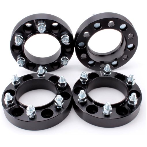 ZY WHEEL 4pcs 1.25" Separadores de Rueda Centrados en el Cubo 6x5.5 a 6x5.5 106mm 12X1.5 Negro Compatibles para Toyota Tacoma 4runner FJ Cruiser Land Cruiser Sequoia Lexus GX470 GX460 HL450