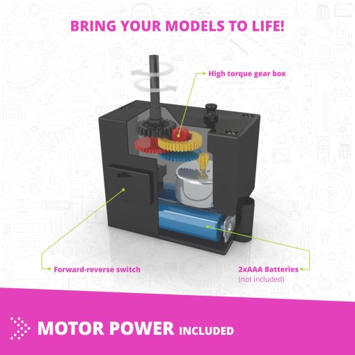 Engino- Juego de Construccion STEM para Ninas, 30 Modelos Motorizados, Juguetes Educativos para Edades 6+, Juguetes de Construccion, Regalos para Ninas, Proyectos STEM - Imagen 3