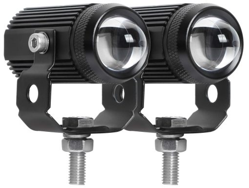 EXZEIT Luz Led para Motocicleta, Funcion de Luz Alta y Baja 1.3'' Luces Antiniebla para Moto Polaris Yamaha Can Am ATV UTV, 12/24V, 30W, 6000 Lumenes 2 piezas (Luz Blanca)