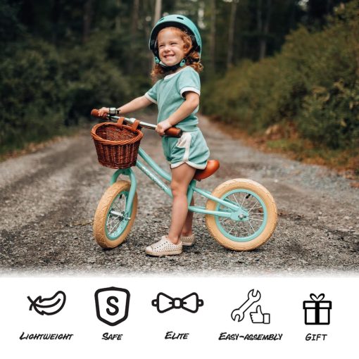 Bicicleta de Equilibrio para Ninos ACEGER 12" con Canasta, sin Pedales Bicicleta Infantil para Aprender a Equilibrarse y Fortalecer Piernas, Marco Duradero y Asiento Ajustable sin Herramientas, Regalo para Ninos de 2-5 Anos - Imagen 6