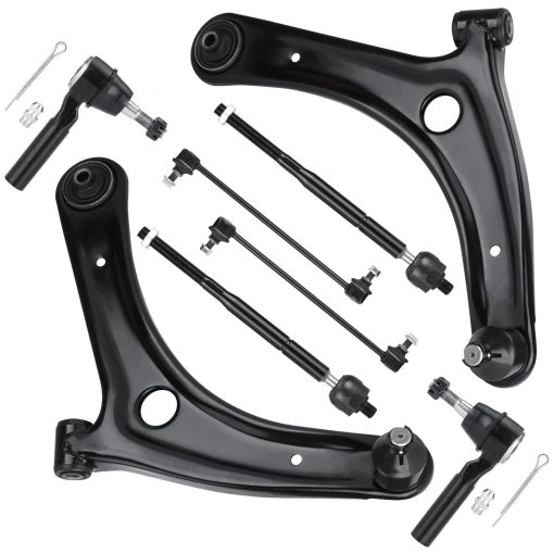 8PCS Front Lower Control Arms K620066 K620065 para Dodge Caliber 2009-2012, Jeep Compass 2007-2017 Patriot con Kit de Suspension de Articulacion de Bola K80258 EV80645 ES800408