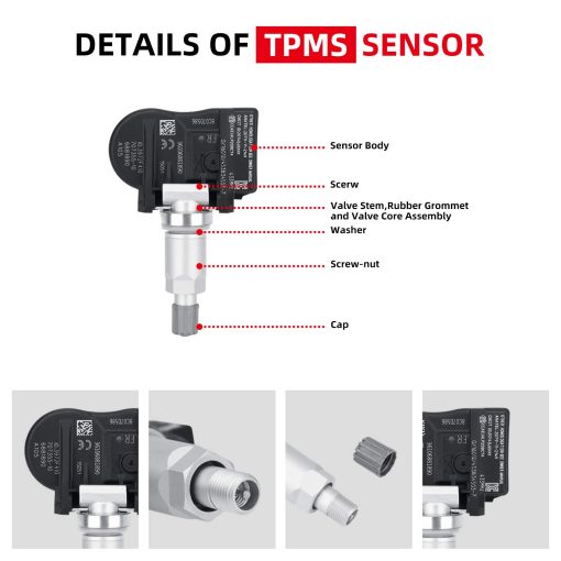 Sensor de sistema de monitoreo de presion de neumaticos (TPMS) 433MHz 4Pack 36106856209 Compatible con MINI Cooper BMW I3 I8 X1 X2 X5 X6 M2 M235I M240I M3 M4 228I 230I 320I 328D 328I 330E 330I 335I 340I 428I 430I 435I - Imagen 5
