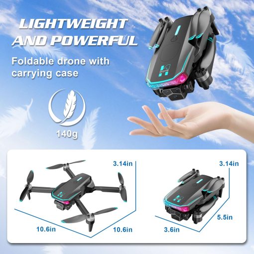 Drones con Camara Brushless para Adultos Camara 4k 2 Baterias Drone RC Quadcopter para Principiantes Ninos Adultos Regalos para Ninos y Ninas - Imagen 6
