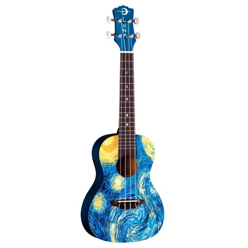 Ukelele Luna Estrellada de 4 Cuerdas-Concierto con Funda STR C,UKE STR C,2
