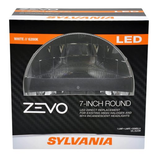 Bombilla de faro LED SYLVANIA - L6024 - Faro redondo de 7 pulgadas de haz bajo y alto - Blanco brillante 6200K Luz sellada del faro - Luz de retrofit, camion, automovil, motocicleta (1 PC)