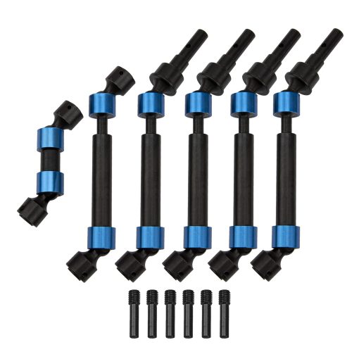 6Pcs Vgoohobby Eje de Transmision de CVD de Acero Duro Delantero Trasero Piezas de Actualizacion Compatible con Traxxas E-Revo 2.0 VXL 86086-4 1/10 Coche de RC (Azul) - Imagen 2