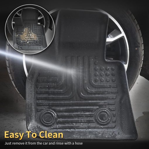 Tapetes para piso y protector de carga AZYT para GMC Terrain 2018-2024/Chevy Equinox 2018-2024 Juego de Forros Automotrices de TPE para Todo Clima Antideslizantes Impermeables Accesorios para Pisos (Tapetes de Auto+Tapete de Maletero) Negro - Imagen 5