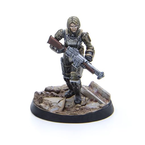 Modiphius Entertainment Ltd Fallout Wasteland Warfare: Hermandad del Acero - Patrulla de Combate - 6 Miniaturas, sin pintar, de 32mm, RPG - Imagen 8