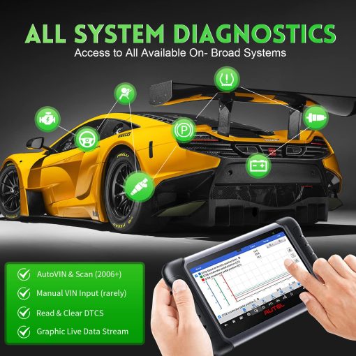 Autel MaxiCOM MK808Z Escaner de diagnostico de coche - Android 11 y Control Bidireccional, 2024 Actualizacion de MK808/MX808, 28+ Servicios, Diagnostico de Todos los Sistemas, Codificacion de Inyectores/EPB/BMS/SAS/TPMS/AutoVIN - Imagen 4