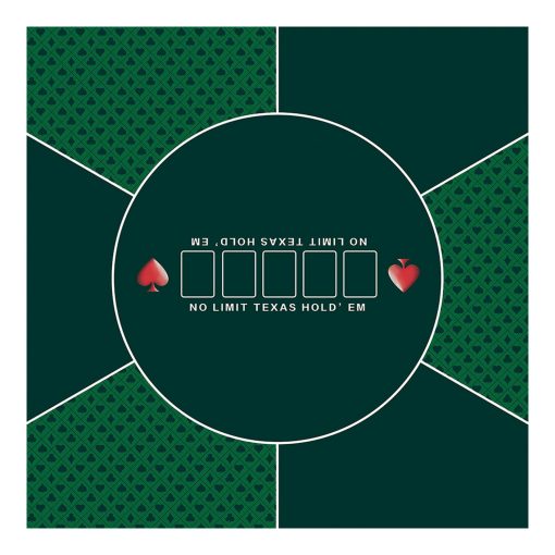 Tapete de poker cuadrado plegable de 24/31/39/47/55/63 pulgadas para 6 jugadores, diseno portatil anti-deslizante de mesa de juego de tablero de cartas de Texas Hold'em para juegos familiares, casino, fiesta