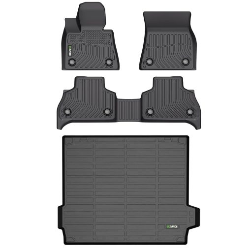 Conjunto de tapetes para piso y forro de carga HAFIDI para BMW X5 2019-2024 Proteccion contra todo clima TPE Antideslizante Accesorios personalizados para automoviles - Negro