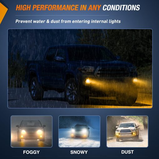 Nilight Conjunto de Luces Antiniebla Compatible con 2016 2017 2018 2019 2020 2021 2022 2023 Toyota Tacoma SR SR5 Modelo unicamente Lente Amarilla de Repuesto Lado del Conductor y del Pasajero, Garantia de 2 Anos - Imagen 9