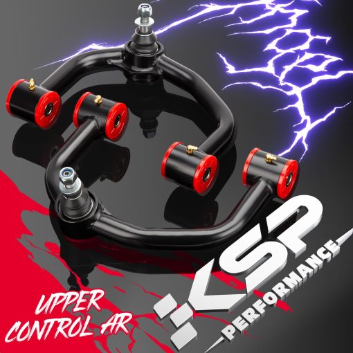 Brazos de control superior KSP de 2-4 pulgadas Compatible con Ford F-150, Kits de suspension Brazos tubulares negros de alineacion Levante 2 a 4” para 2004-2020 F150, Brazos de suspension de repuesto de fabrica, 2da Generacion - Imagen 6
