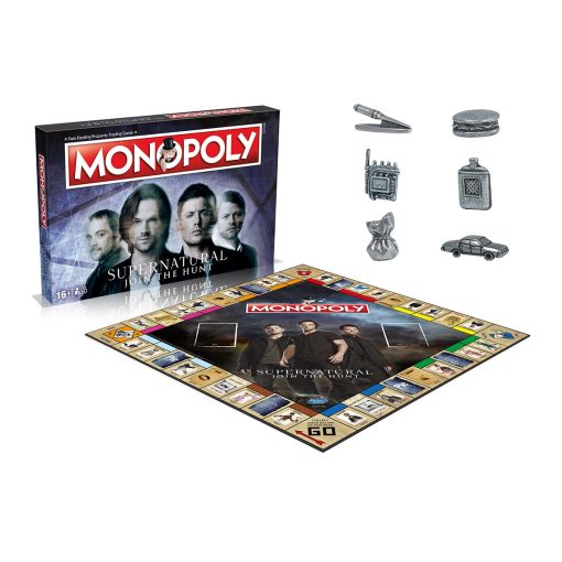 Juego de Mesa Monopoly Sobrenatural de Winning Moves, unete a los Hermanos Winchester Sam y Dean, Avanza al Vampiro y al Hombre Lobo y Comercia Tu Camino hacia el exito, para Mayores de 16 anos - Imagen 3