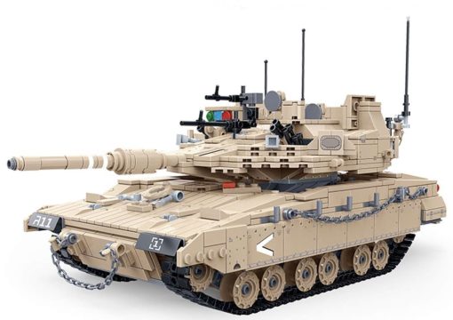 Set de Bloques de Construccion del Tanque de Batalla Principal Merkava MK 4M del General Jim's Israeli - 1,540 Piezas - Detallado Modelo Mediantano Compatible con Grandes Marcas