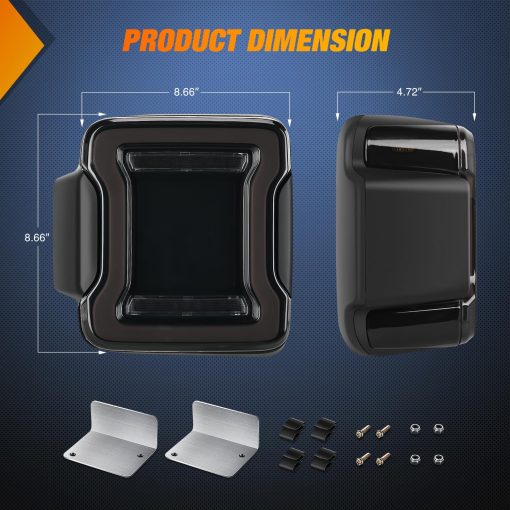 Nilight JL Tail Light LED Lente Ahumado LED Luz de Reversa Blanca Luz Roja de Freno Correr Señales de Giro de Posicion de Parada Aprobado por DOT Compatible con 2018-2023 Jeep Wrangler JL, Garantia de 2 Años - Imagen 2
