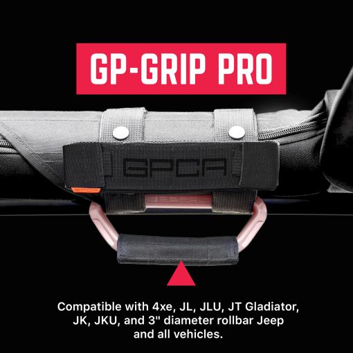 GPCA - GP Grip PRO, Manijas de agarre plegables de aluminio metalico patentado para Jeep Wrangler 4xe, JL, JT, JK, Sport, Sahara, Rubicon y Gladiator 4DR/2DR 2007-2023, Paquete de 4, JeepGirl Pink - Imagen 2