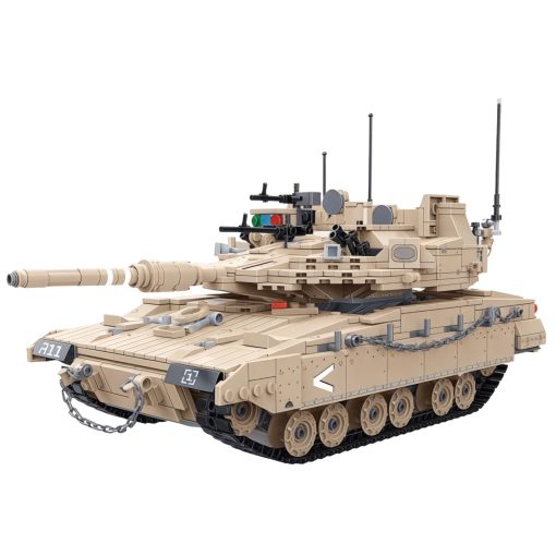 Set de Bloques de Construccion del Tanque de Batalla Principal Merkava MK 4M del General Jim's Israeli - 1,540 Piezas - Detallado Modelo Mediantano Compatible con Grandes Marcas - Imagen 5