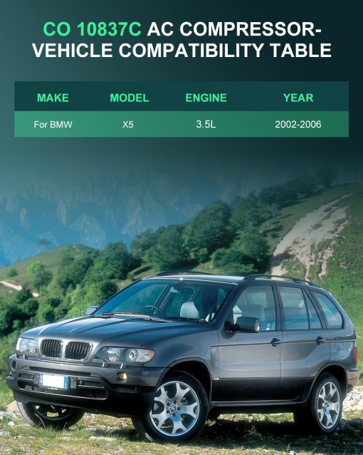 Compresor de Aire Acondicionado SCITOO 2002-2006 Compatible para BMW X5 3.0L - Imagen 2