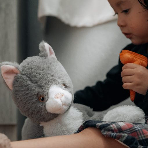 Peluches con peso lulumaia - 3.5lb - Peluche con peso y calor para colicos menstruales y estres, calmante (Gatito Perezoso) - Imagen 6